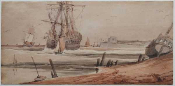 François Louis Thomas Francia – Shipping off the Beach