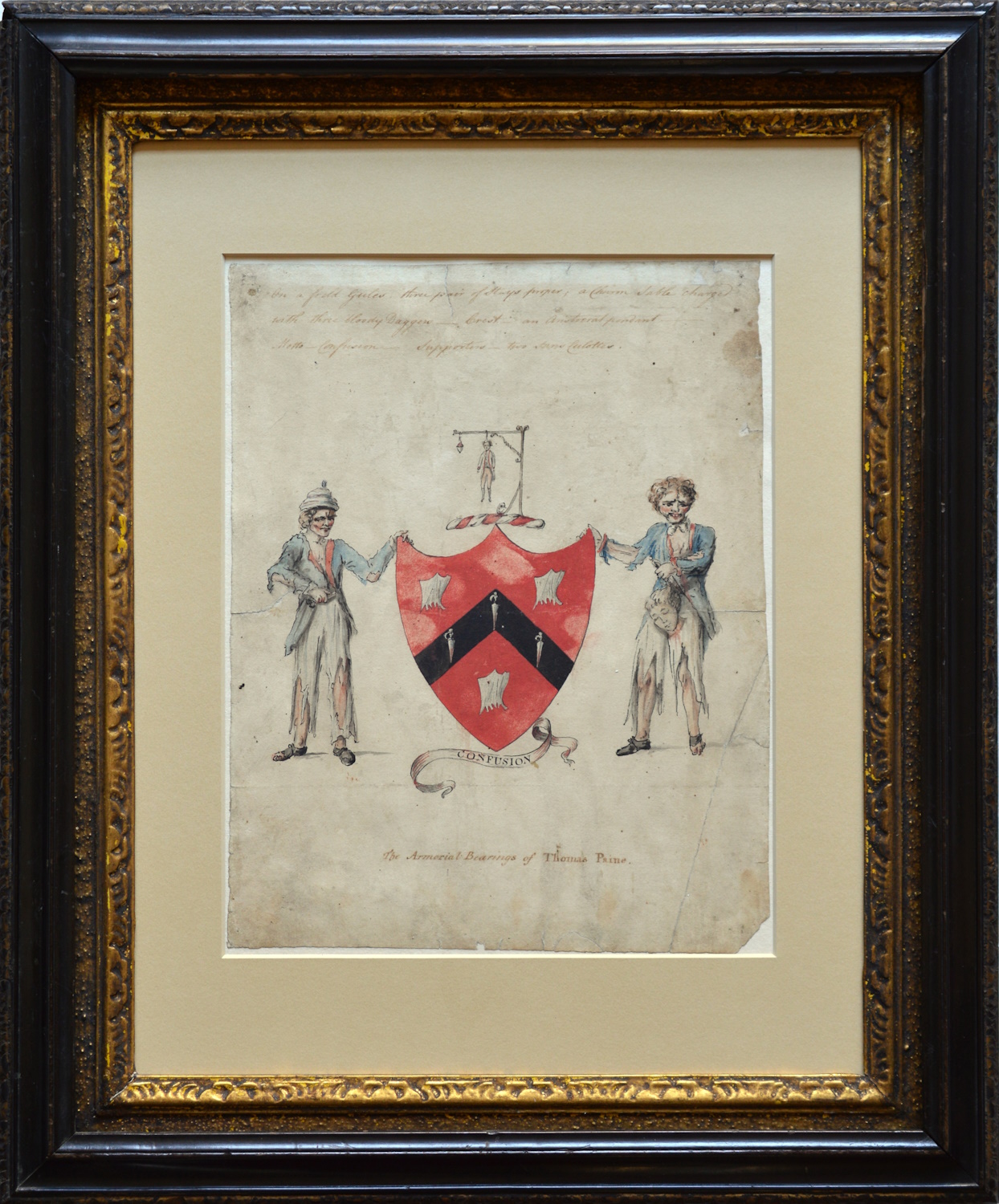 Circle of Thomas Ovenden (c.1777-1839) – The Armorial Bearings of Thomas Paine