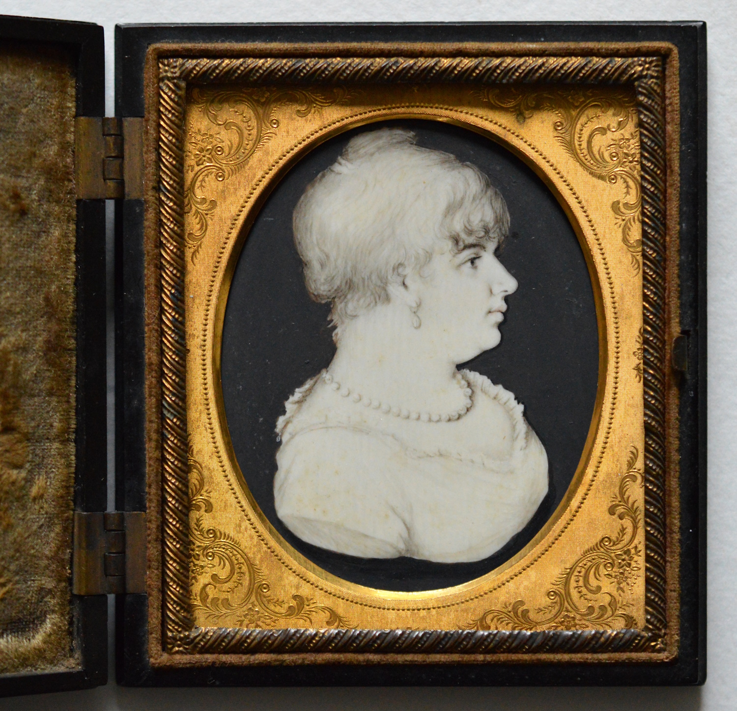 Attributed to Henri de Janvry – Miniature Profile Portrait of a Lady